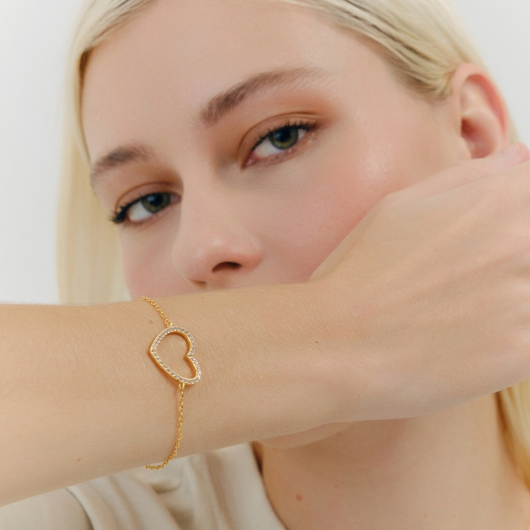 Pulseira Classic Coração Vazado