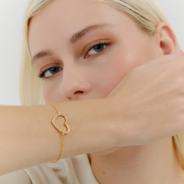 Pulseira Classic Coração Vazado