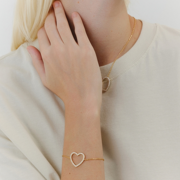 Pulseira Classic Coração Vazado
