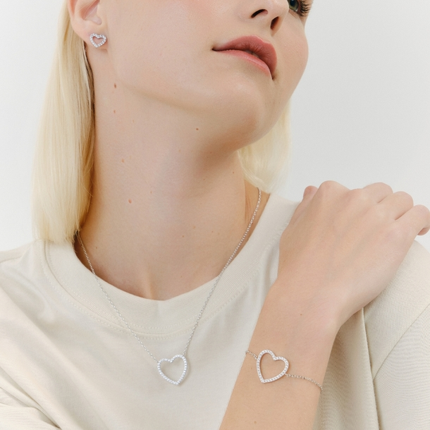 Pulseira Classic Coração Vazado