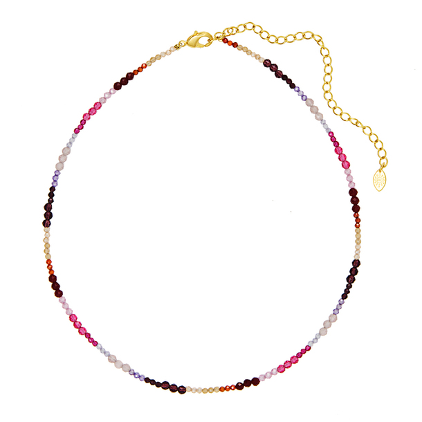 Colar Gipsy Zircônias Framboesa