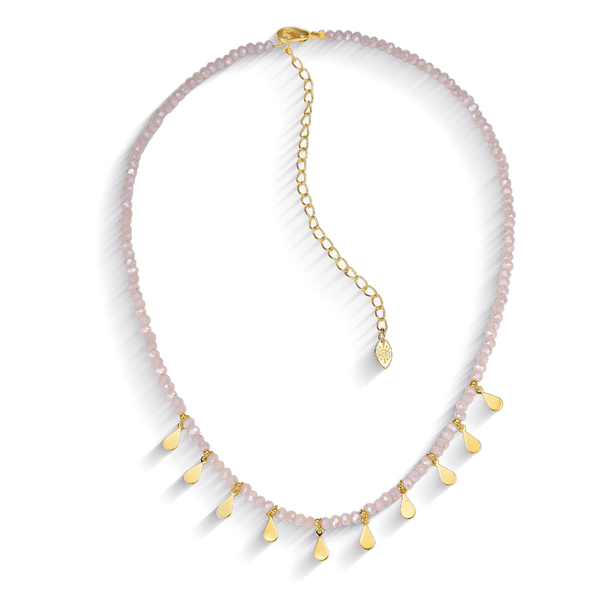 Colar Gipsy Zircônias e Tachinas Bege