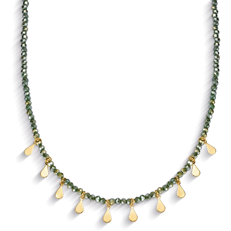 Gipsy Zircônias e Tachinhas Green Dourado 38cm