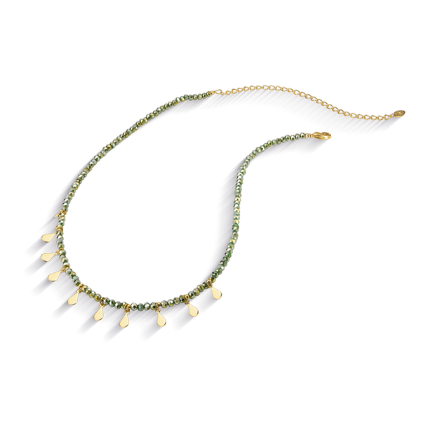 Gipsy Zircônias e Tachinhas Green Dourado 38cm