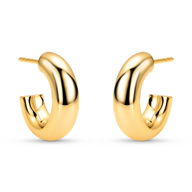 Brinco Argola Mini Lisa  Banho a Ouro 18k