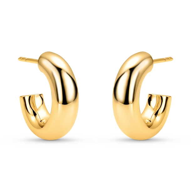 Brinco Argola Mini Lisa  Banho a Ouro 18k