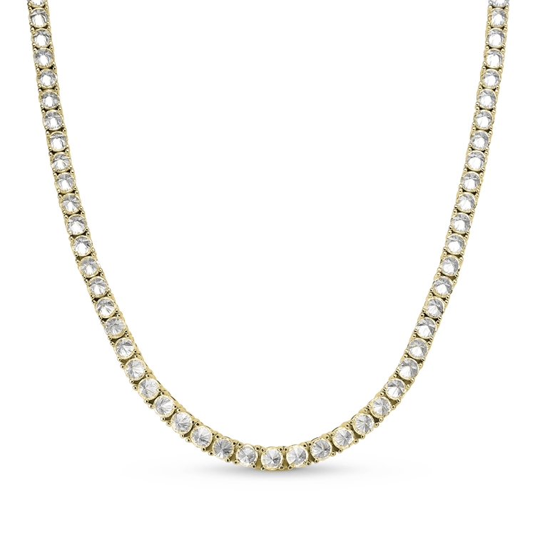 Riviera Spike Cravejada Zircônias Cúbicas Banho de Ouro 18K