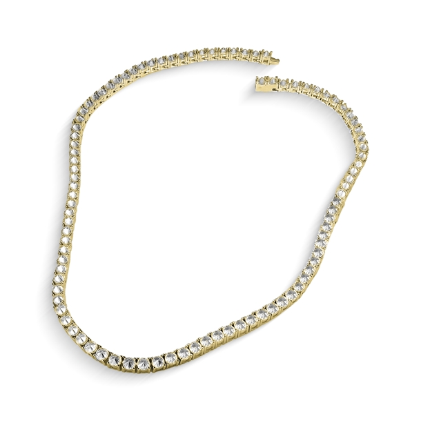 Riviera Spike Cravejada Zircônias Cúbicas Banho de Ouro 18K