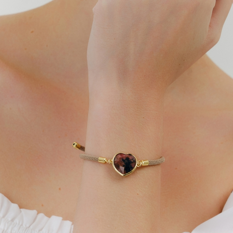 Pulseira Energy Coração Rodocrozita