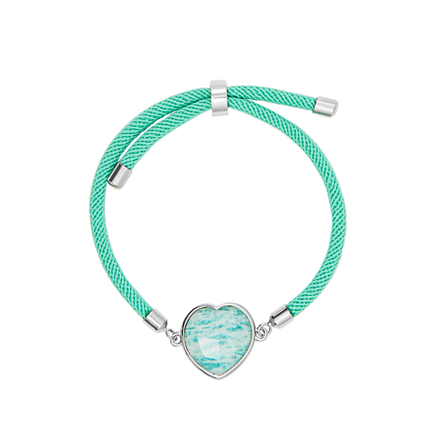 Pulseira Energy Coração Amazonita Turqueza