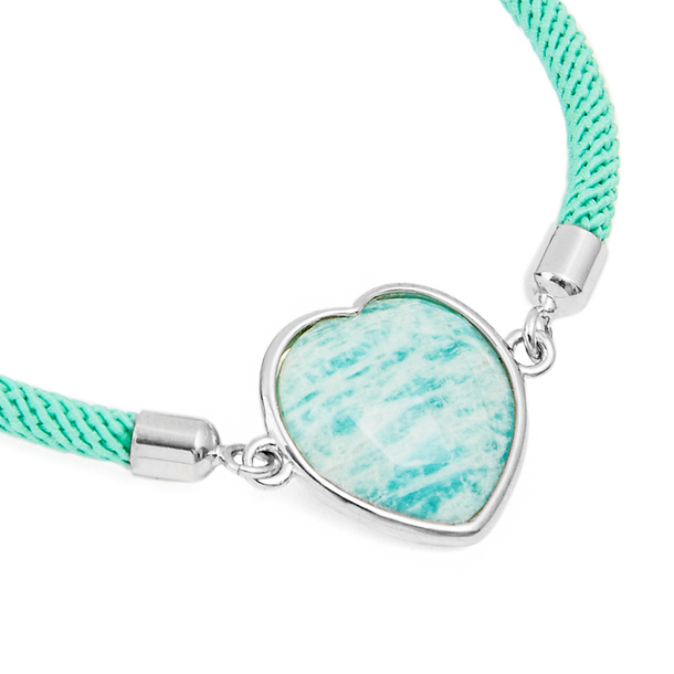Pulseira Energy Coração Amazonita Turqueza
