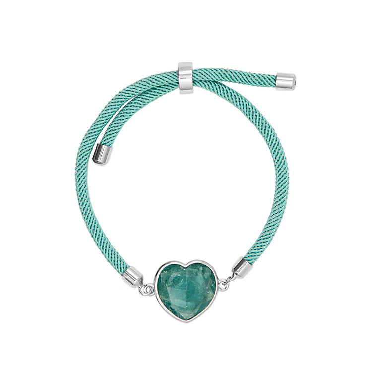 Pulseira Energy Coração Quartzo Verde