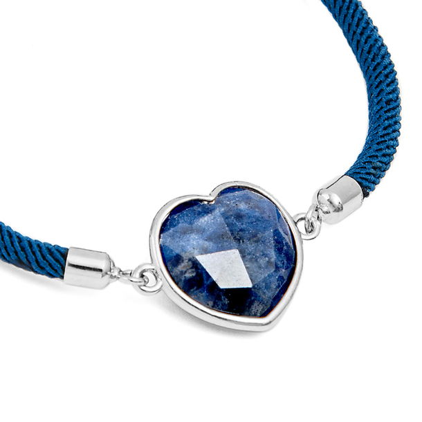 Pulseira Energy Coração Lápis Lazuli Azul Escuro