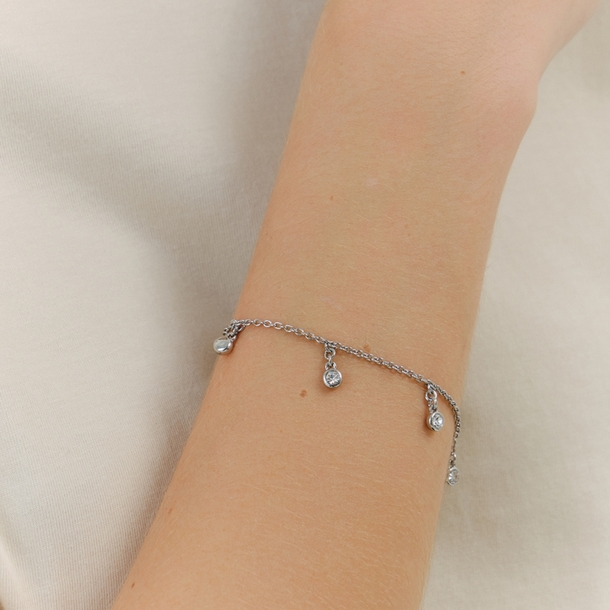 Pulseira Gotinhas Zircônias