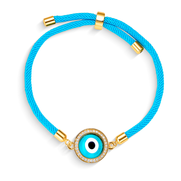 Pulseira Energy Olho de Proteção Azul Médio