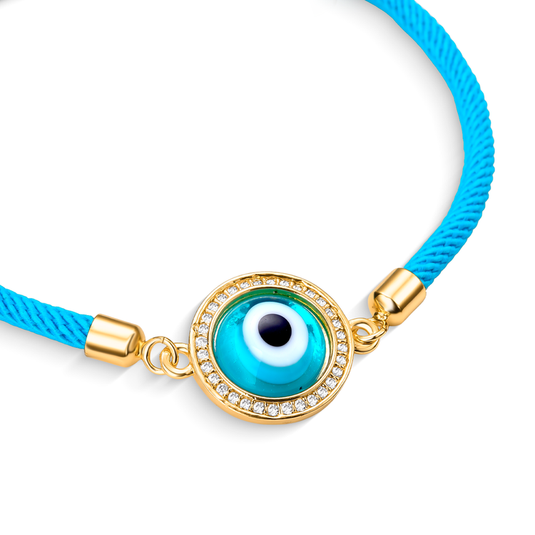 Pulseira Energy Olho de Proteção Azul Médio