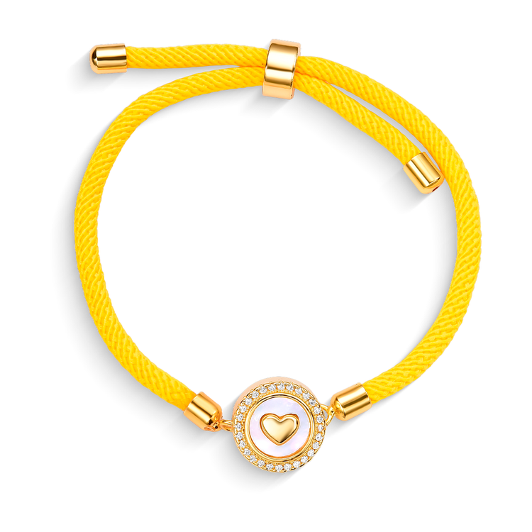 Pulseira Energy Mini Coração Amarelo