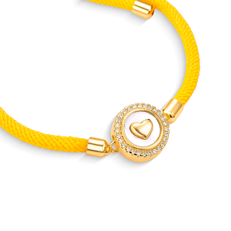 Pulseira Energy Mini Coração Amarelo