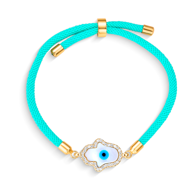 Pulseira Energy Mão de Fátima Turquesa