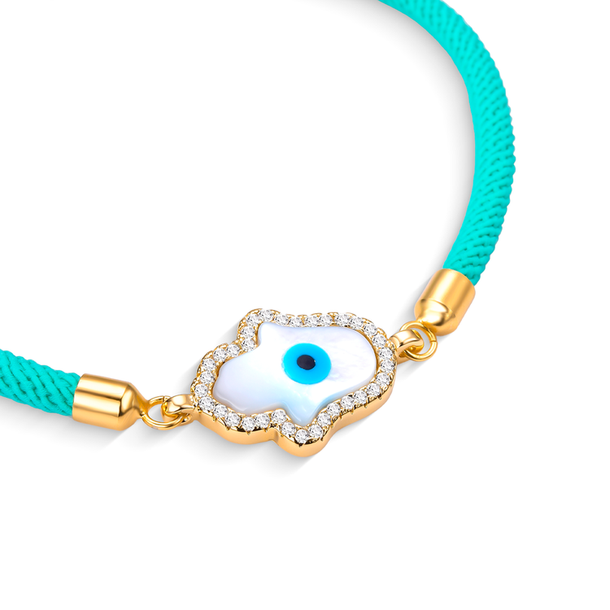 Pulseira Energy Mão de Fátima Turquesa