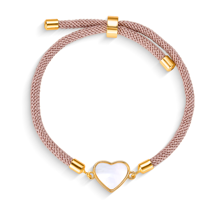 Pulseira Energy Mini Coração Bege escuro