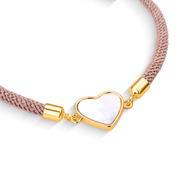 Pulseira Energy Mini Coração Bege escuro