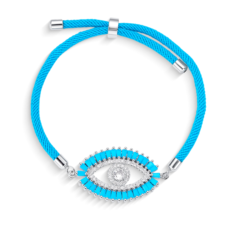 Pulseira Energy Olho de Proteção Azul Claro