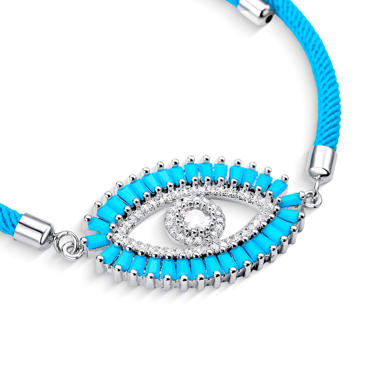 Pulseira Energy Olho de Proteção Azul Claro