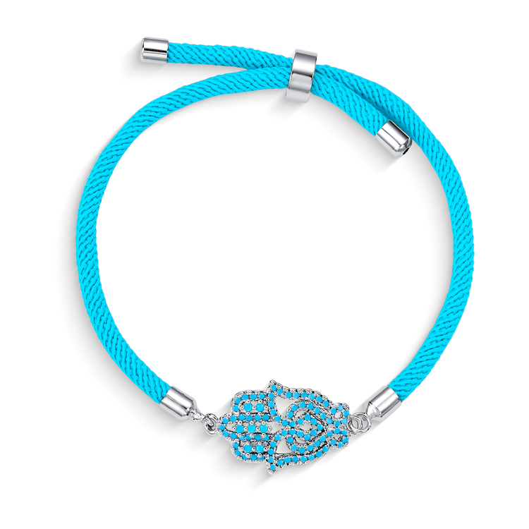 Pulseira Energy Mão de Fátima Turquesa Média