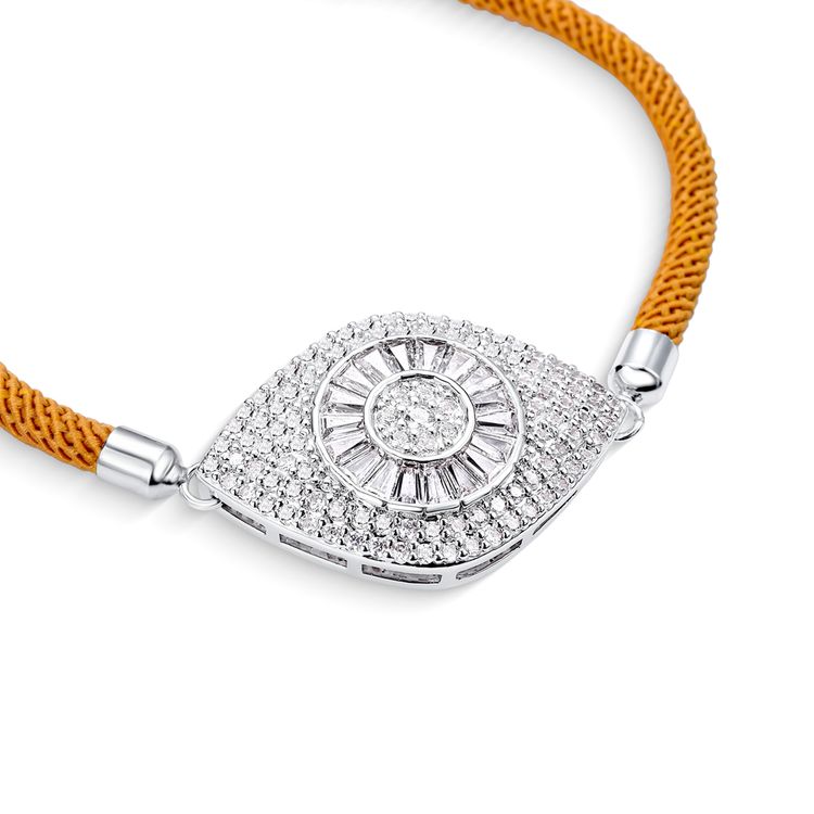 Pulseira Energy Olho de Proteção Mostarda