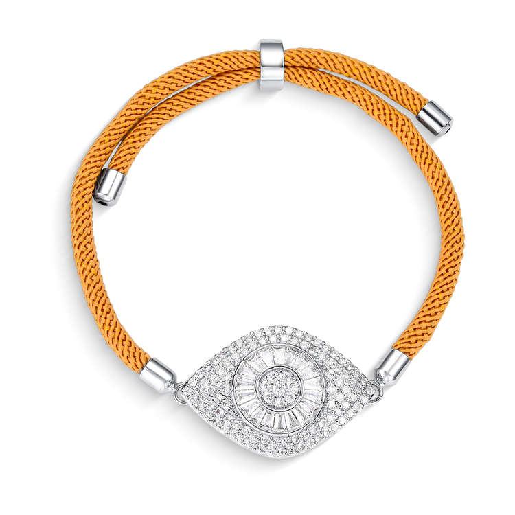 Pulseira Energy Olho de Proteção Mostarda
