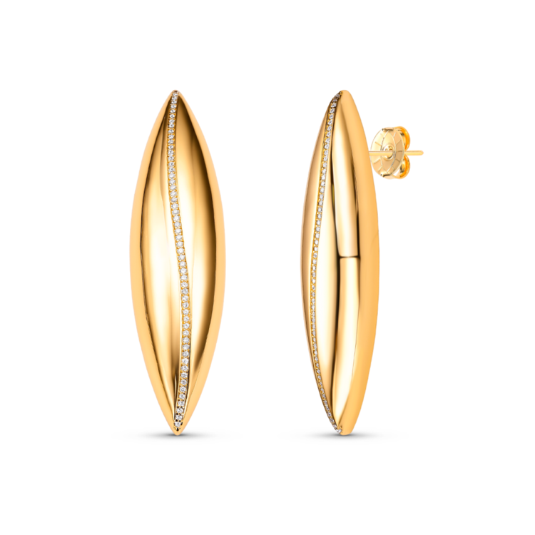 Brinco Bold Chunk Banho Ouro 18K