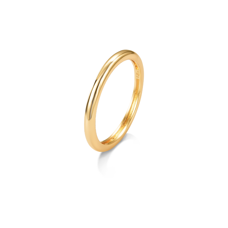 Anel Elos 2mm Banho ouro 18k