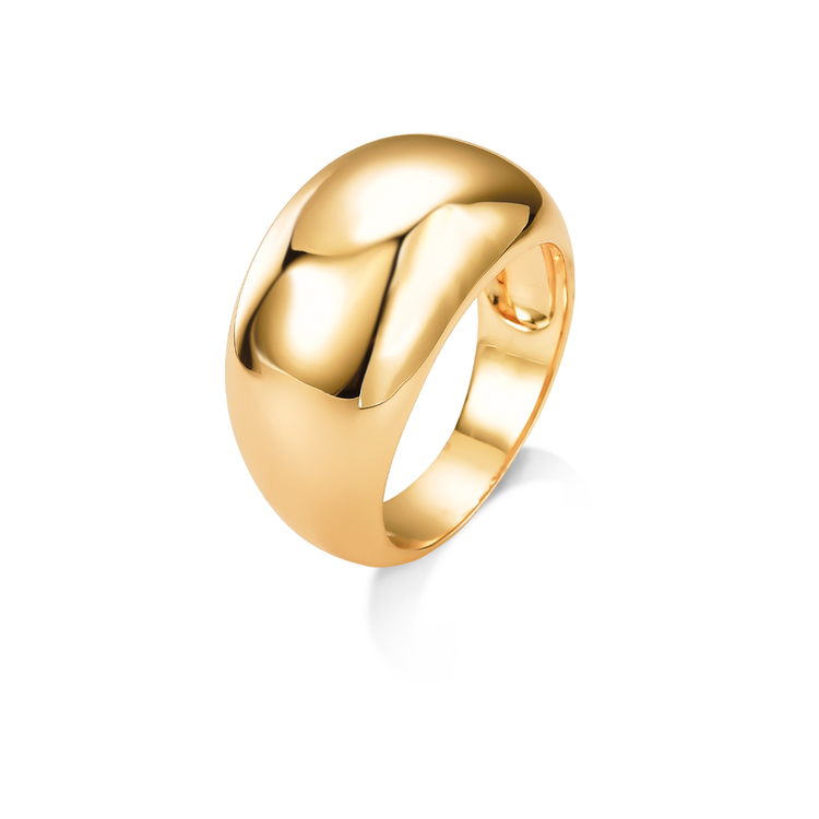 Anel Elos 13mm banho ouro 18k