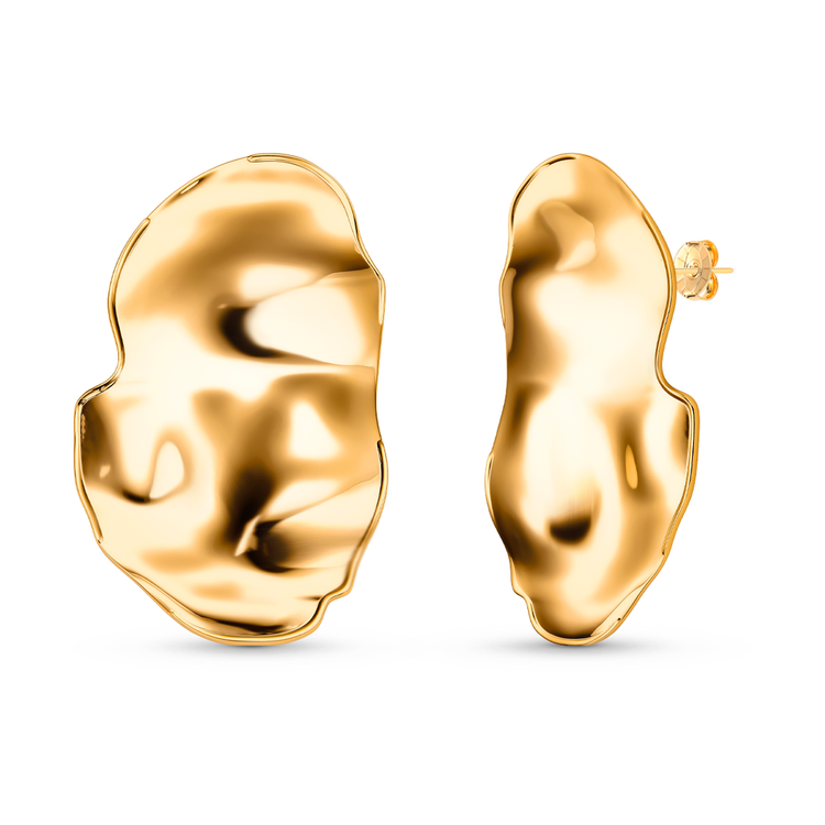 Brinco Maxi Urban Banho de ouro 18k