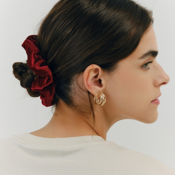 Scrunchie de Cabelo Vinho