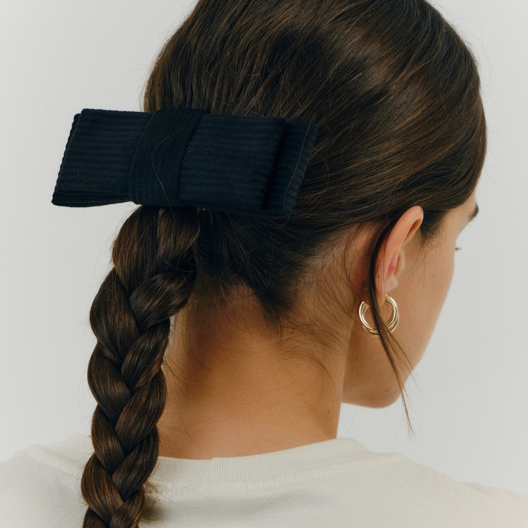 Laço de Cabelo Envelope Preto