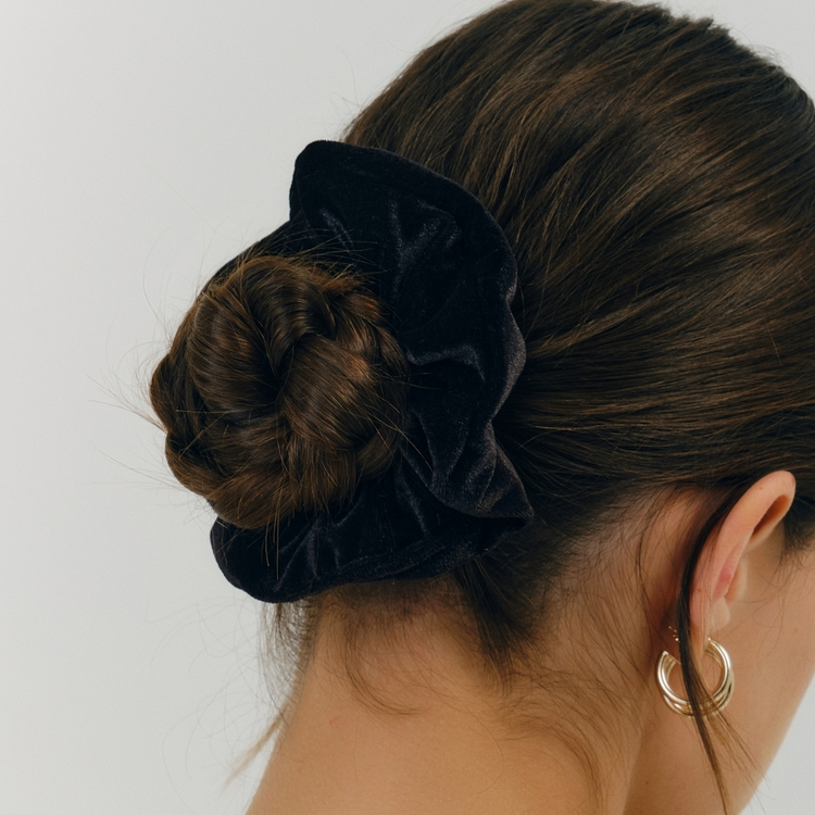 Scrunchie de Cabelo Preto