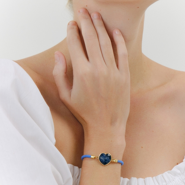 Pulseira Energy Coração Lápis Lazuli