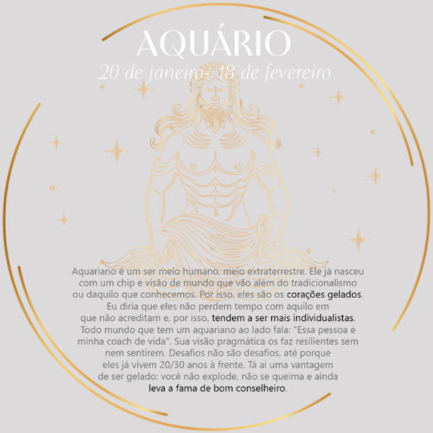 Colar Signo Esmaltado Aquario