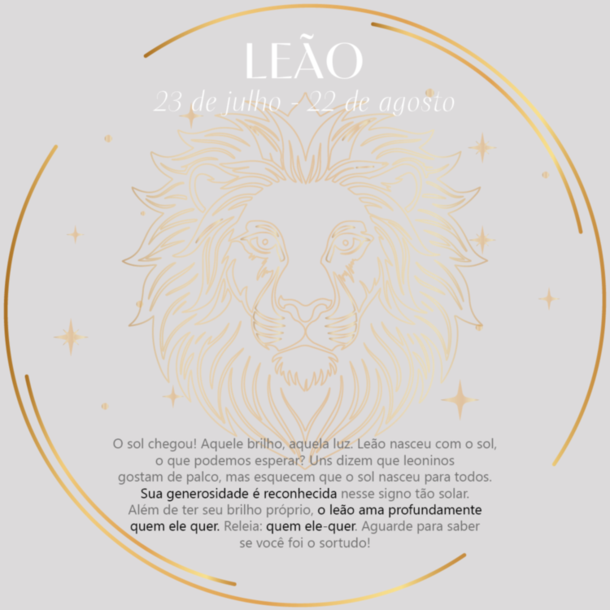 Colar Signo Esmaltado Leão