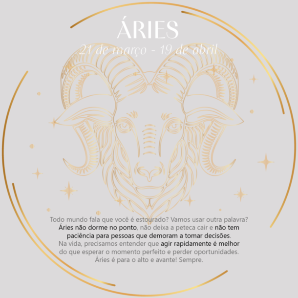 Colar Signo Esmaltado Aries