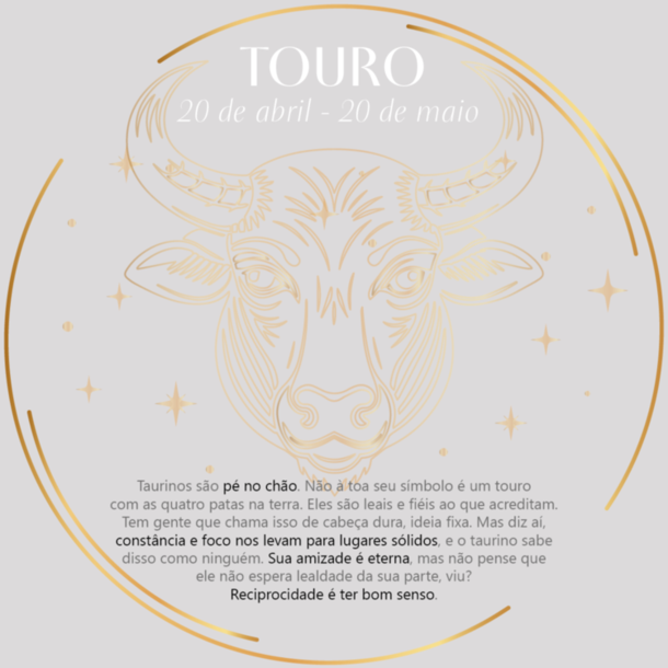 Colar Signo Esmaltado Touro