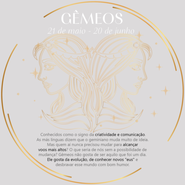 Colar Signo Esmaltado Gemeos