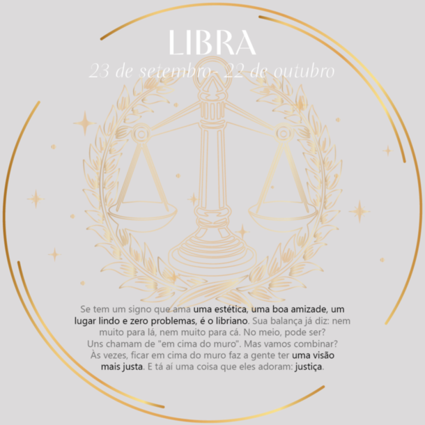 Colar Signo Esmaltado Libra
