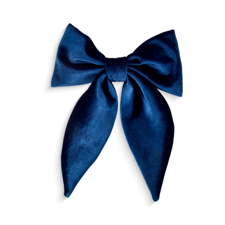 Laço de Cabelo Azul Marinho