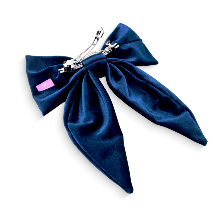 Laço de Cabelo Azul Marinho