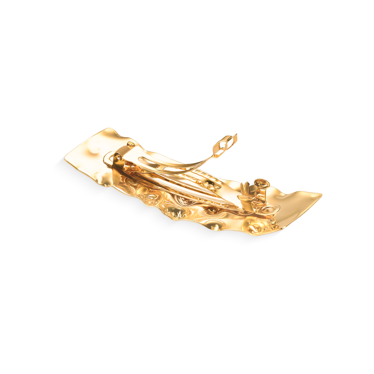 Presilha de Cabelo Martelado Banho de ouro 18k