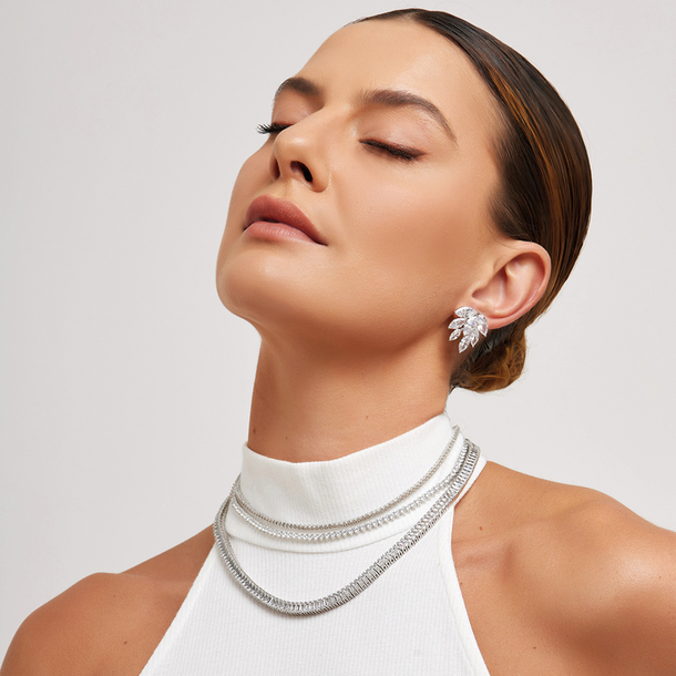 Brinco Bridal Ramos Triplo