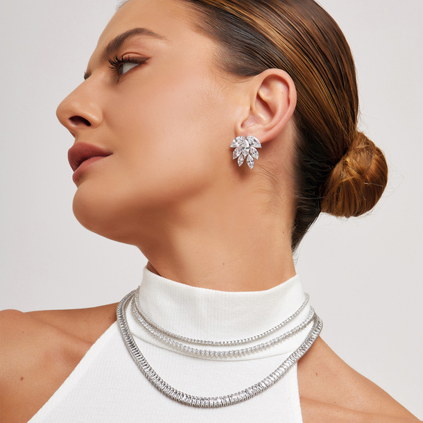 Brinco Bridal Ramos Triplo